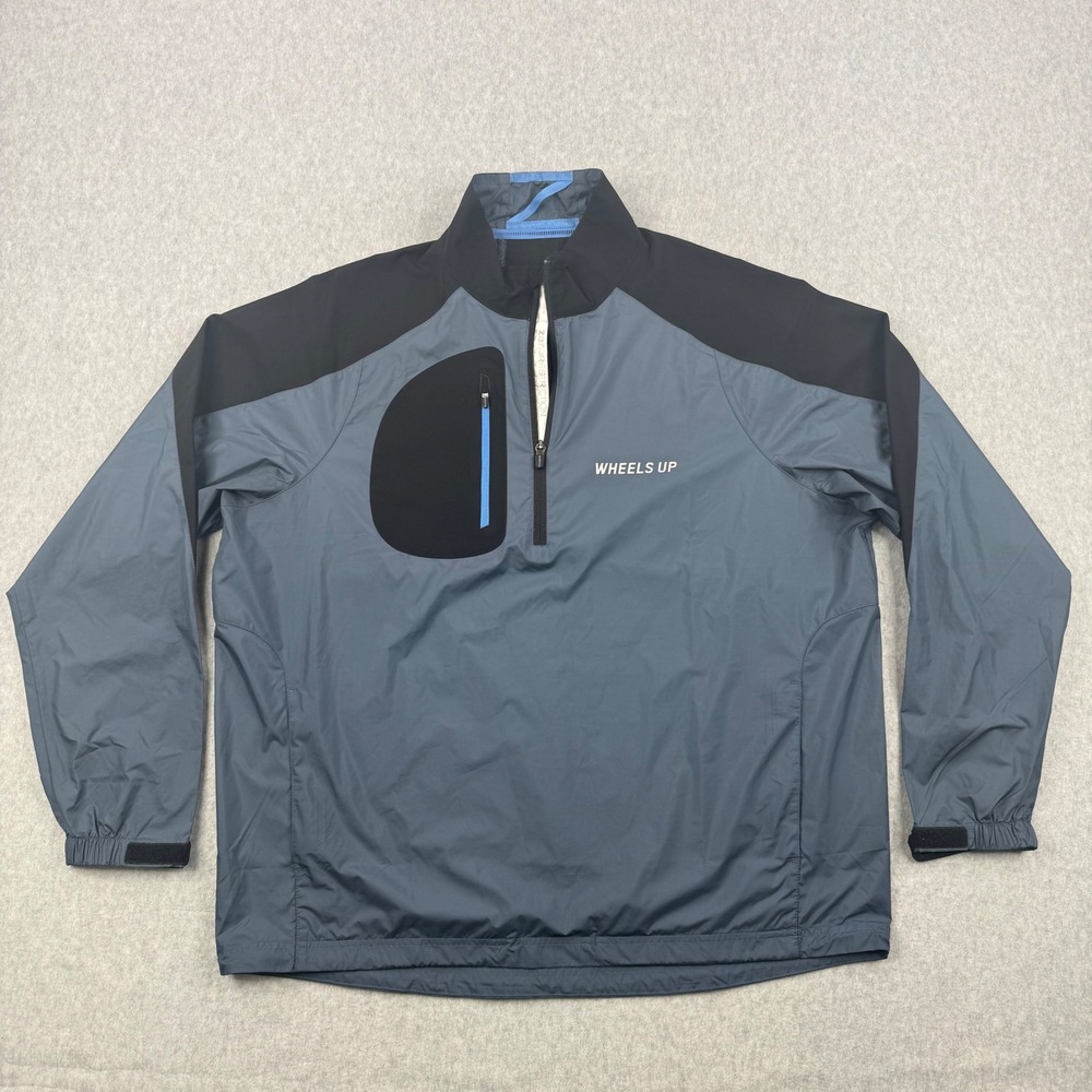 Zero Restriction Jacket Mens XL Blue Tour Series Golf 1/4 Zip Windbreaker